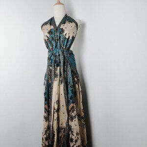 Zimmermann Ascension Paisley Floral Halter Neck Maxi Dress